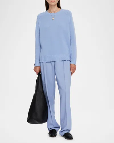Joseph Cashmere Crewneck Sweater In Faded Sky