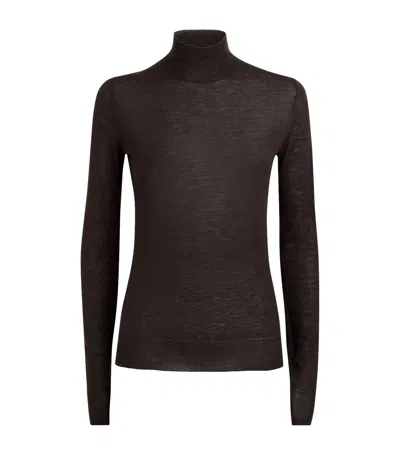 Joseph Cashmere High-neck Sweater In Brown