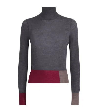 Joseph Cashmere High-neck Sweater In Silver