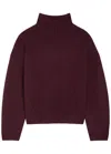 Joseph High Neck Long Sleeves Luxe Cashmere In Gold