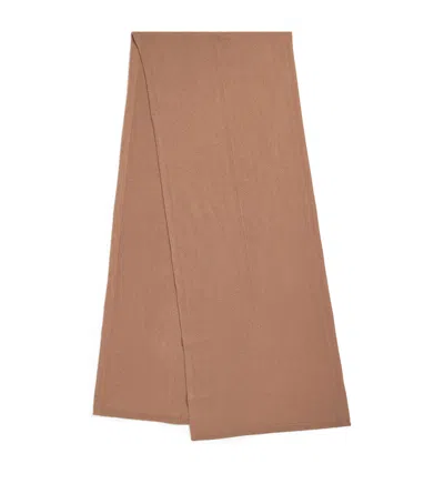 Joseph Cashmere Lightweight Scarf In Brown