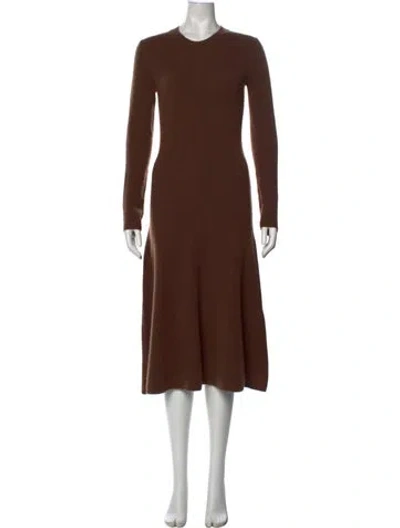 Pre-owned Joseph Cashmere Midi Length Dress In Brown