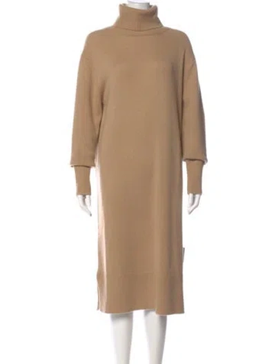 Pre-owned Joseph Cashmere Midi Length Dress W/ Tags In Orange