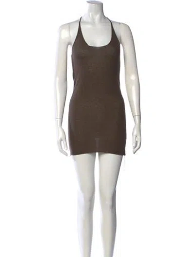 Pre-owned Joseph Cashmere Mini Dress In Brown