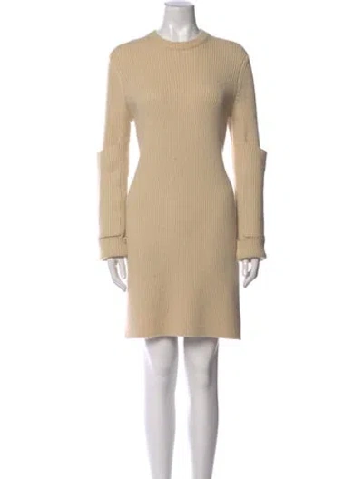 Pre-owned Joseph Cashmere Mini Dress In Neutral