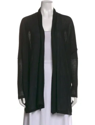 Pre-owned Joseph Cashmere Open Front Sweater In Black
