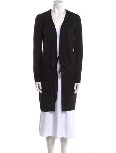 Pre-owned Joseph Cashmere Open Front Sweater In Black