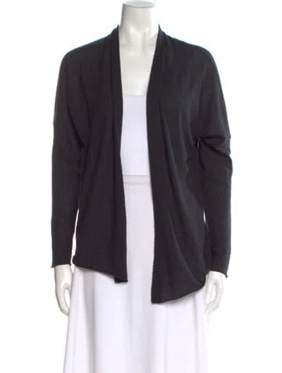 Pre-owned Joseph Cashmere Open Front Sweater In Black