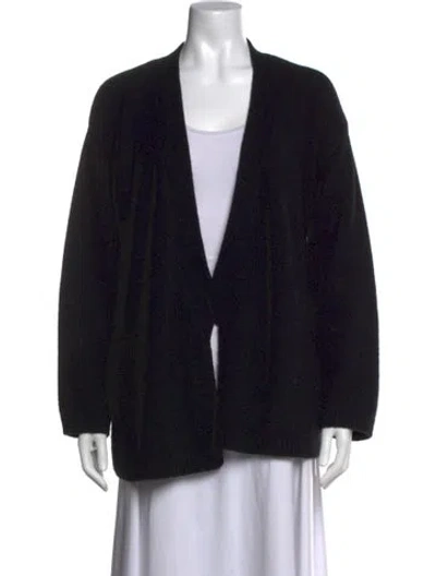 Pre-owned Joseph Cashmere Open Front Sweater In Black