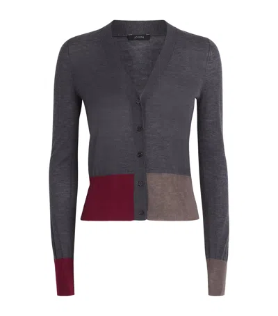 Joseph Cashmere Overlay Cardigan In Blue