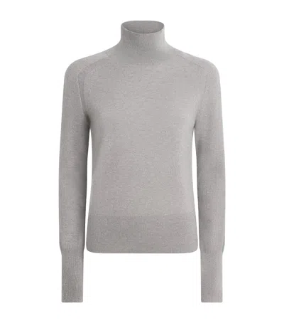 Joseph Cashmere Oxna Funnel-neck Sweater In Gray