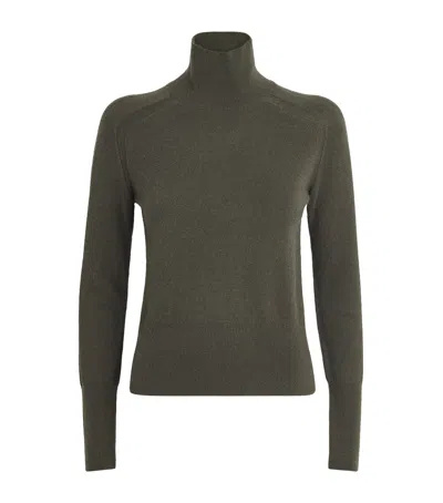 Joseph Cashmere Oxna High-neck Sweater In Green