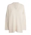 Joseph Cashmere Ribbed Noel Sweater In Neutral