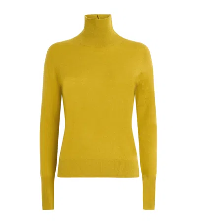 Joseph Cashmere Rollneck Sweater In Yellow