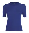 Joseph Cashmere Short-sleeve Top In Blue