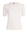 Joseph Cashmere Short-sleeve Top In Pink