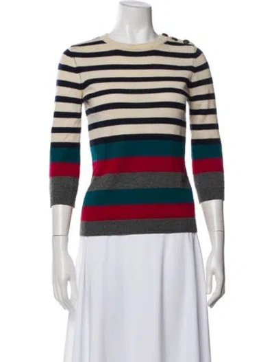 Pre-owned Joseph Cashmere Striped Sweater In Blue