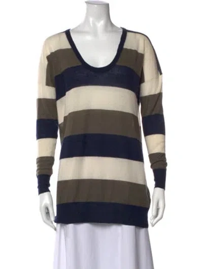 Pre-owned Joseph Cashmere Striped Sweater In Blue