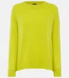 Joseph Open Cashmere Round Neck Jumper In Ginkgo