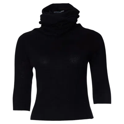 Pre-owned Joseph , Cashmere Top With Extra Long Turtleneck. In Black