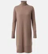 Joseph Cashmere Turtleneck Midi Dress In Brown