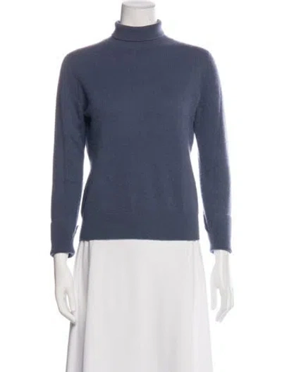Pre-owned Joseph Cashmere Turtleneck Sweater In Blue