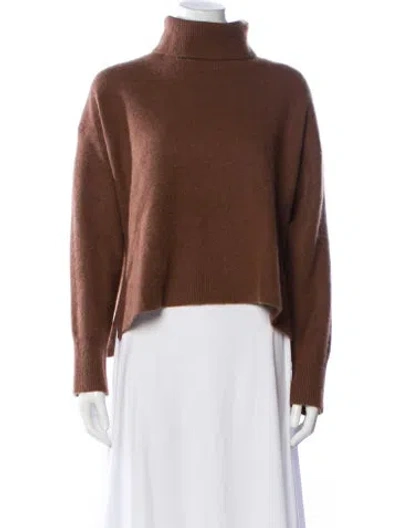 Pre-owned Joseph Cashmere Turtleneck Sweater In Brown