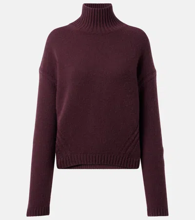 Joseph Cashmere Turtleneck Sweater In Burgundy