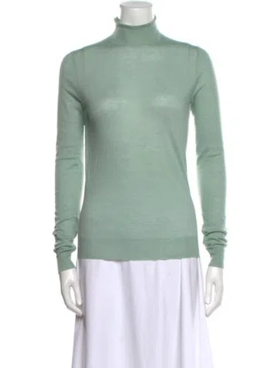 Pre-owned Joseph Cashmere Turtleneck Sweater In Green