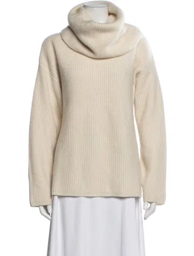 Pre-owned Joseph Cashmere Turtleneck Sweater In Neutrals