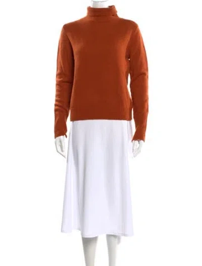 Pre-owned Joseph Cashmere Turtleneck Sweater In Orange