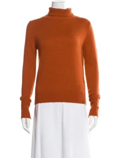 Pre-owned Joseph Cashmere Turtleneck Sweater In Orange