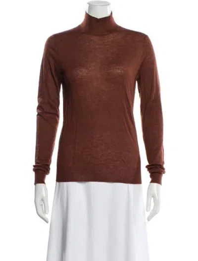 Pre-owned Joseph Cashmere Turtleneck Sweater In Red