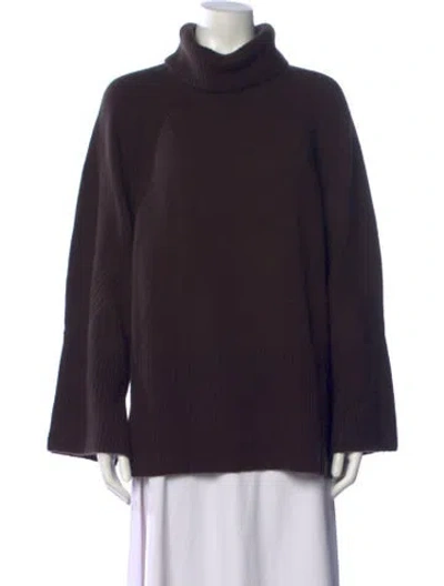 Pre-owned Joseph Cashmere Turtleneck Sweater W/ Tags In Brown