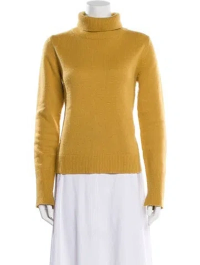 Pre-owned Joseph Cashmere Turtleneck Sweater In Yellow