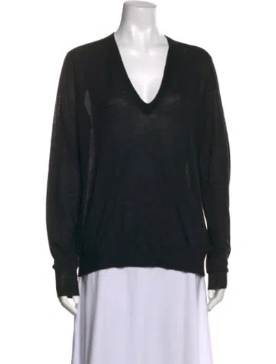 Pre-owned Joseph Cashmere V-neck Sweater In Black