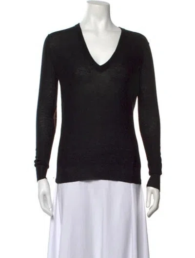 Pre-owned Joseph Cashmere V-neck Sweater In Black