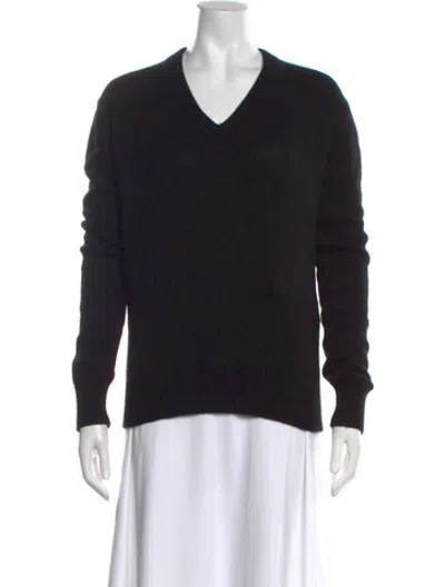 Pre-owned Joseph Cashmere V-neck Sweater In Black