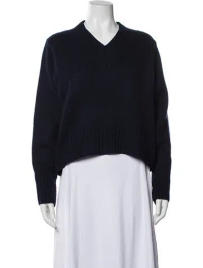 Pre-owned Joseph Cashmere V-neck Sweater In Blue