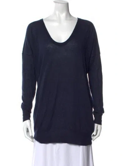 Pre-owned Joseph Cashmere V-neck Sweater In Blue