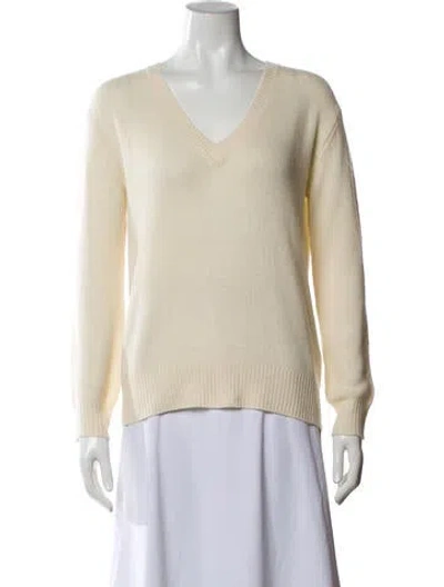 Pre-owned Joseph Cashmere V-neck Sweater In Gold