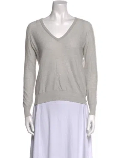 Pre-owned Joseph Cashmere V-neck Sweater In Gray
