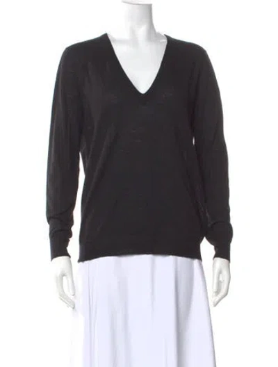 Pre-owned Joseph Cashmere V-neck Sweater In Gray