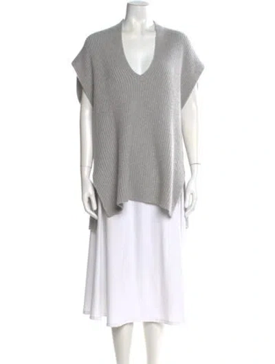 Pre-owned Joseph Cashmere V-neck Sweater In Gray