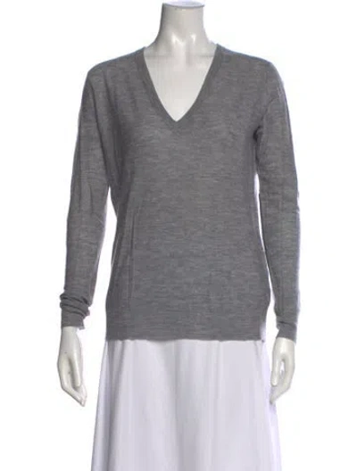 Pre-owned Joseph Cashmere V-neck Sweater In Gray