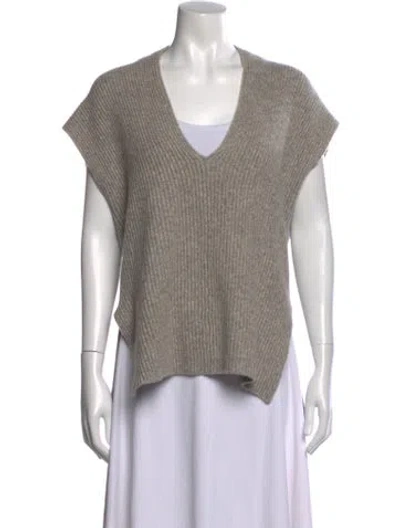 Pre-owned Joseph Cashmere V-neck Sweater In Gray