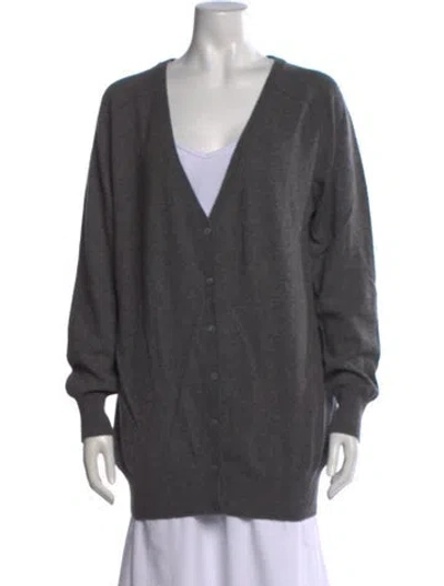 Pre-owned Joseph Cashmere V-neck Sweater In Gray