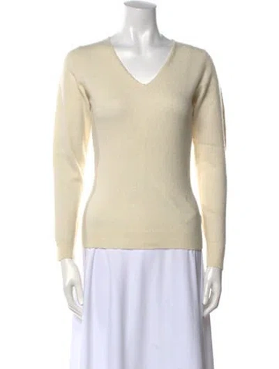 Pre-owned Joseph Cashmere V-neck Sweater In Neutral