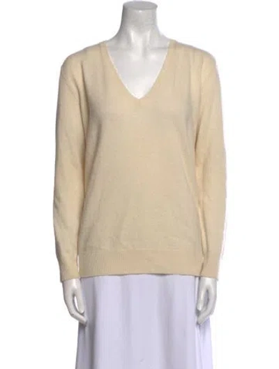 Pre-owned Joseph Cashmere V-neck Sweater In Neutral