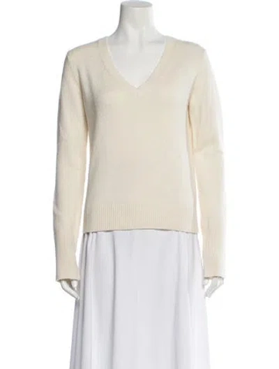 Pre-owned Joseph Cashmere V-neck Sweater In Neutral
